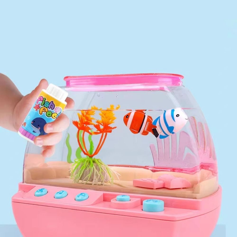 Creative Artificial Aquarium Toy Light Up Fish Tank Decoration LED Light Up Tank Children Toys