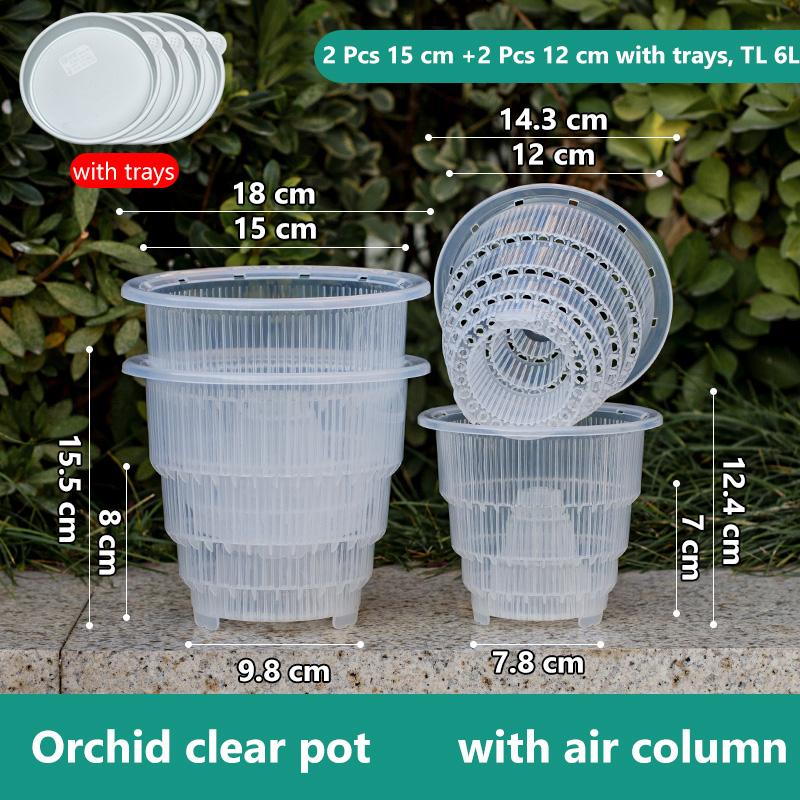 Сетчатый горшок для украшения дома, прозрачные горшки для орхидей с отверстиями, горшок для орхидей Cattleya Dendrobium, кашпо в 10 см, 12 см, 15 см