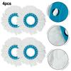 4pcs Mop Replacement Head Flexible High Water Absorption Microfiber