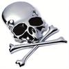 3D Metal Skull Skeleton Crossbones Car Motorcycle Sticker Truck Label Badge Car Styling Decoration