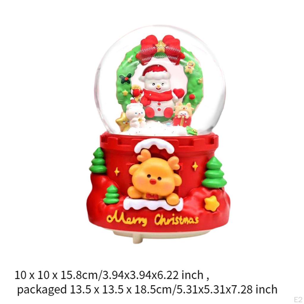 Christmas Snow Globes Music Box Light Led Musical Living Room Decoration Lamp