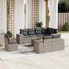 VidaXL Garden Lounge Set with Cushions 9 Pcs, Patio Sofas, Patio Furniture Set, Outdoor Furniture, Grey 3225542