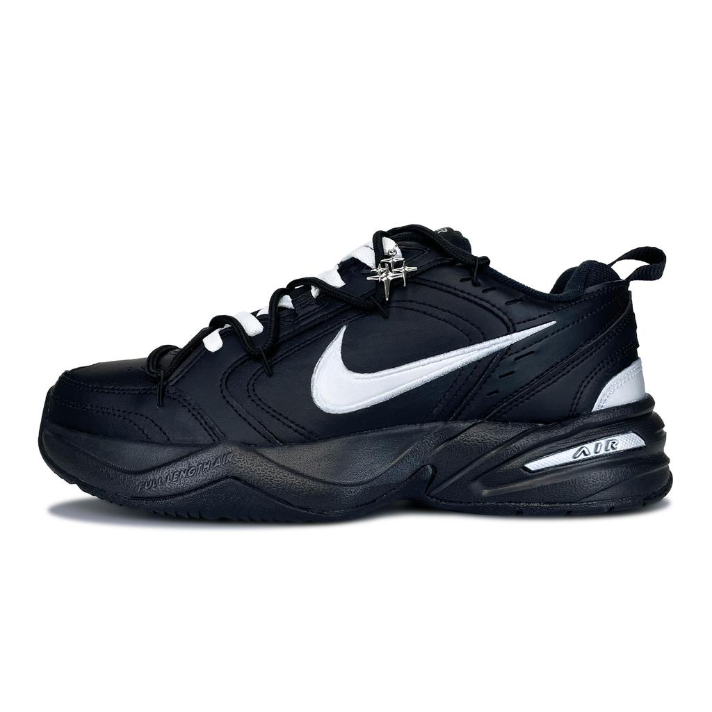 Nike Air Monarch 4 Zero Point Reflection, Переливающиеся Кошачьи Низкие Кроссовки на Толстой Подошве Унисекс Черный Серебристый 415445-001(Team79-S-BOX)