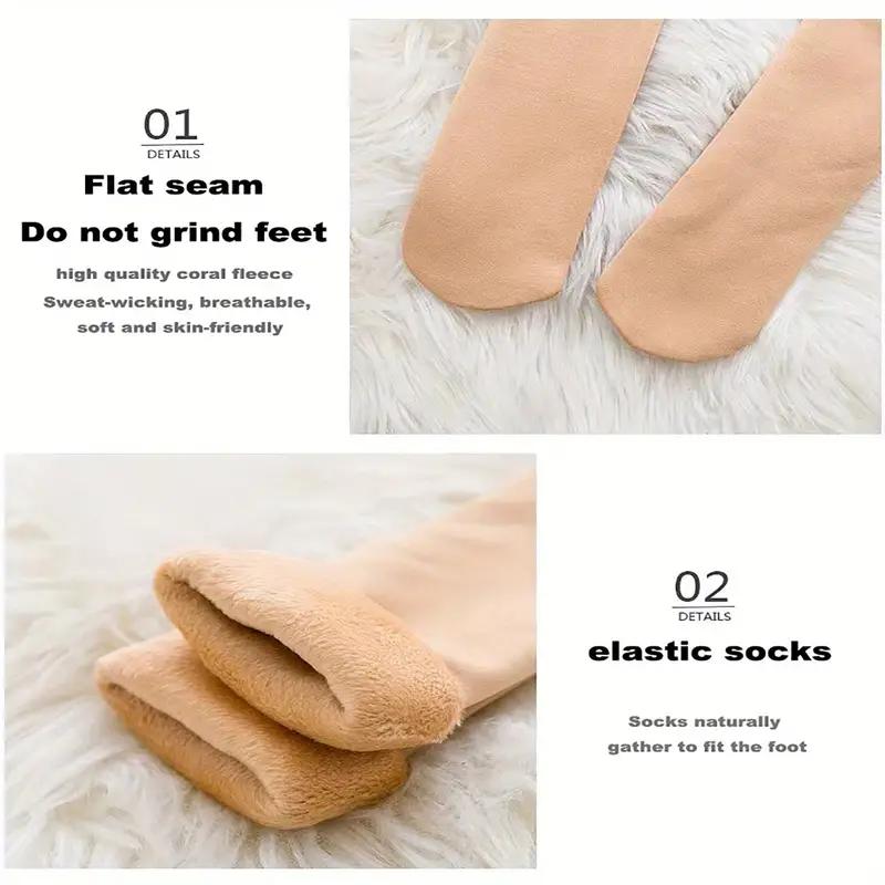 New Women Winter Warm Thicken Thermal Soft Casual Solid Color Socks Wool Cashmere Home Snow Boots Velvet Home Floor Sock