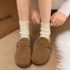 Флисовые ретро-сандалии Birkenstocks «все включено», зимние новые хлопковые туфли, пушистые ботинки, утолщенные теплые снегоступы