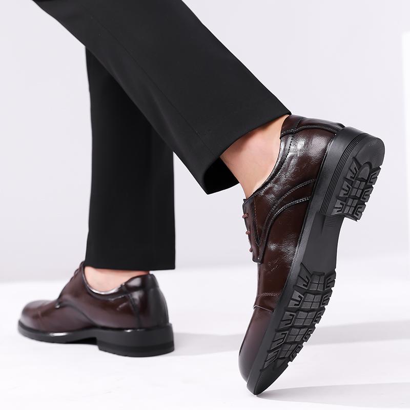 Коричневые повседневные деловые мужские кожаные туфли высокого качества в стиле ретро для отдыха на свежем воздухе, свадебные туфли жениха