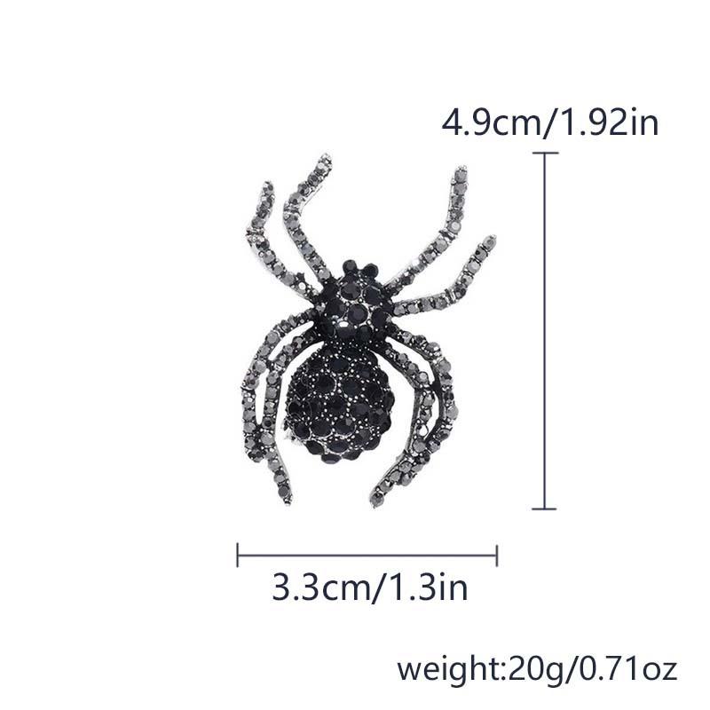 Брошь с бриллиантами в стиле ретро «Паук на Хэллоуин», брошь из горячего сплава, креативные модные аксессуары для одежды из сплава в Европе и Америке.