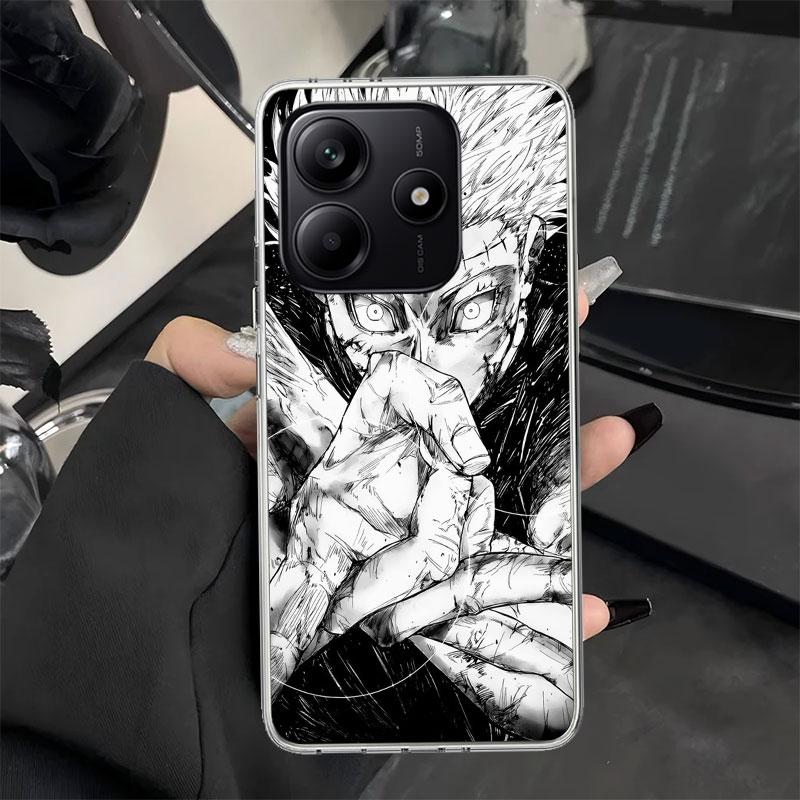 Kaisen J-Jujutsu Годжо Сатору Чехол для телефона для Xiaomi Redmi Note 14 13 12S 12 11S 11T 11E Pro Plus 11 10 10S 4G 5G Мягкий силиконовый Co