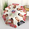 Atlético Madrid logo Print Automatic Umbrella, 8 Rib Iron Frame, Plastic Handle, Suitable for Outdoor Travel &Daily , Ideal Gift