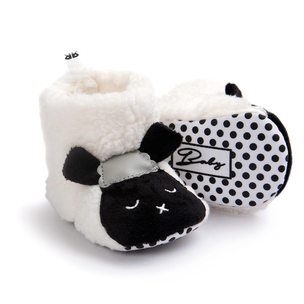 MYGGPP Baby Shoes Cotton Shoes Baby Cotton Soft Bottom Shoes Small Boots Cartoon Boots Cotton Boots 0-1 Years Old Toddler Cotton Shoes