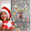 Christmas Cartoon Elk, Wall Decoration, Self-adhesive Snowflake Stickers, Refrigerator Magnets, Room Decoration
