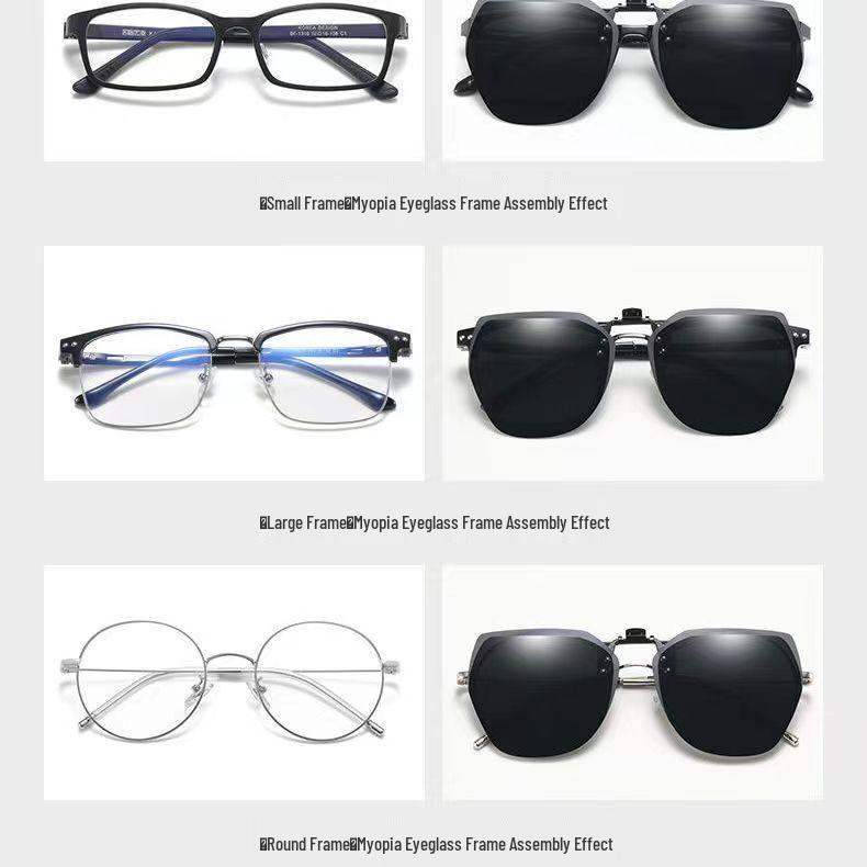 Модные поляризационные солнцезащитные очки-клипсы для мужчин и женщин: Идеально для рыбалки и вождения