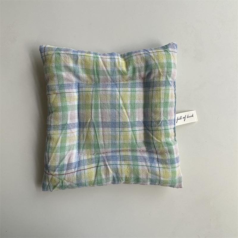 1шт корейский Ins обеденный стол кухонный клетчатый стеганый подстаканник из хлопка и льна