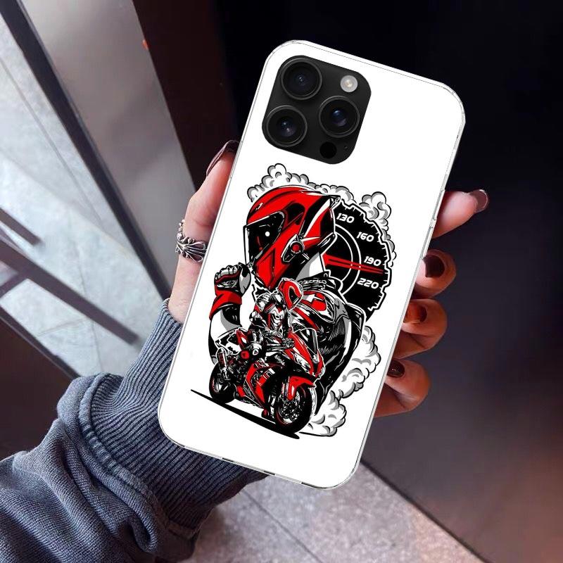 1N23456 Cool Motorcycle Phone Case For iPhone 17 Air 16 15 Pro Max 14 Plus 13 Mini 12 11 Cover 7 8 SE Silicone Shell Print Funda