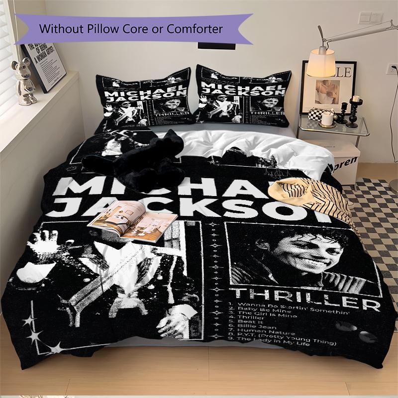 3Pcs Michael Jackson Thriller Poster Bedding Sets For All Sizes New 3D Printed Bed Cover Comforter Duvet Cover Pillowcase Bedroom Decoration
