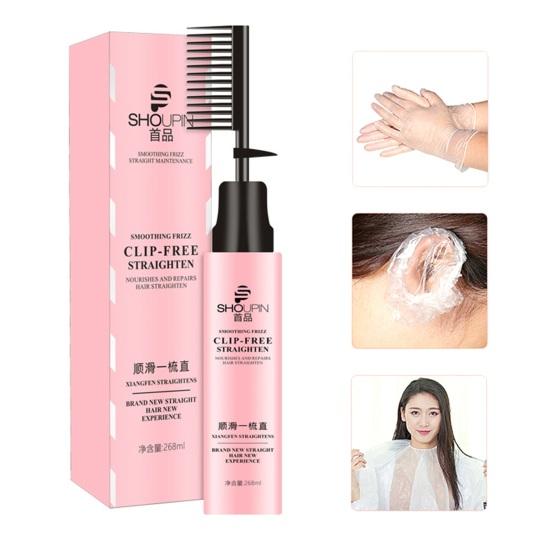 Yousheng Hair Straightening Cream Comb Effective Smooth Nourish Hair Repair Long-lasting Shaping Tool Straighten Comb