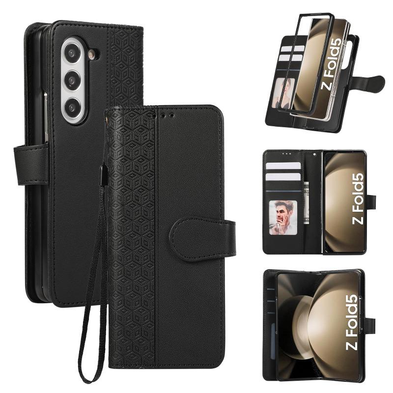 Кожаный чехол-книжка для Samsung Galaxy Z Fold 7 6 5 4 3 5G Fold7 Fold6 Fold5 Кошелек с держателем для карт Защитный чехол