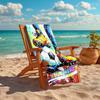 1PC Custom Name Soccer Art Graffiti Style Beach Towel Highly Absorbent And Sand-Resistant Towel for Swimming, Pool, Yoga, And Travel Lightweight