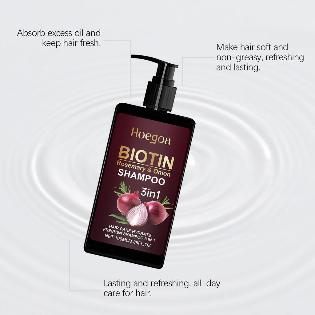 Red Onion Rosemary Shampoo Anti Hair Loss Repair Damaged Frizz Deep Cleansing Oil Control Thickening Hair Hair Growth Shampoo