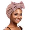 Muslim Solid Bonnet Womens African Pleated Bowknot Hijab Turban Hat Scarf Headwear Cap Head Wrap Chemo Beanies Hair Accessories