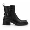 Botín Negro Tacón Medio Hebilla Lateral Nerjana 105417