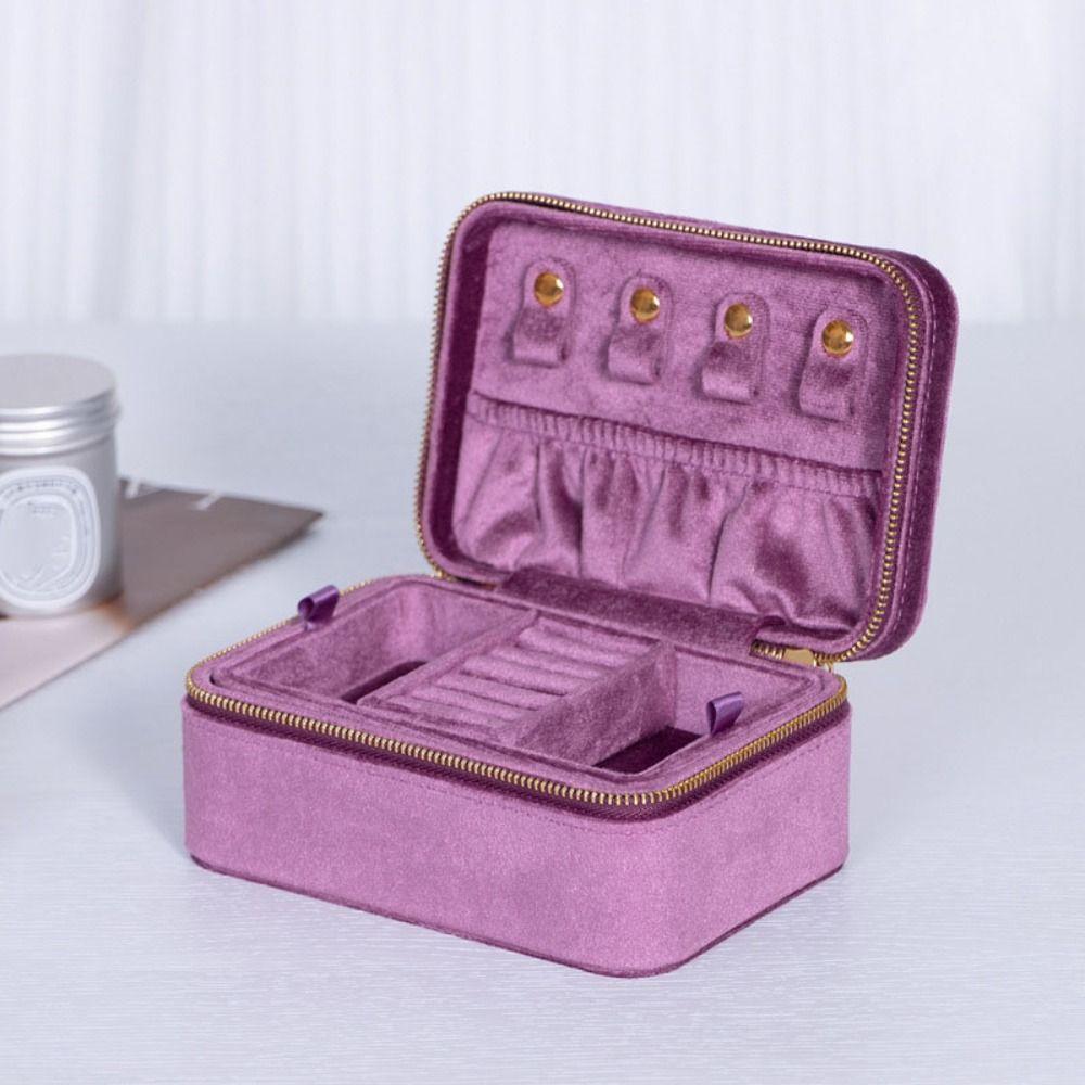 Bracelet Earrings Velvet Jewelry Holder Detachable Jewelry Storage Case Square Jewelry Box Gift