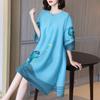 Summer Dress New Loose Female A-line Printing Folds Women