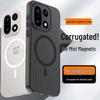 Матовый магнитный чехол для телефона OnePlus 15 с гофрированной полоской