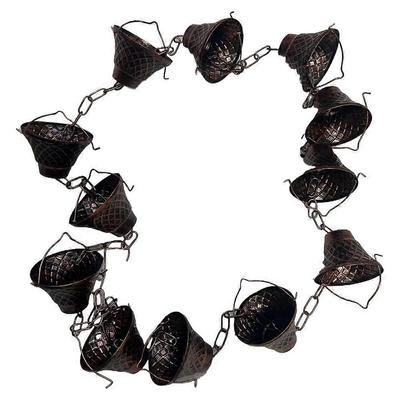 Rain Chains for Outside, Gutter Chain with 12 Funnel Cups Rain Catcher Chain