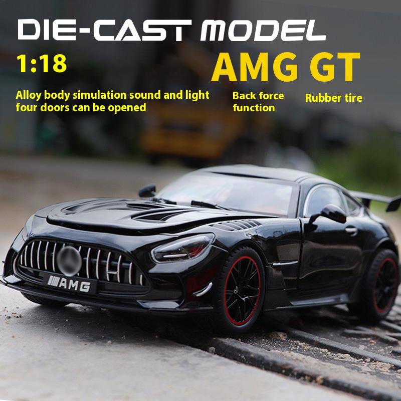 1/18 BENZ AMG крутая спортивная машина, модель из сплава, крутой звук и свет, детализированный салон, воссоздание деталей, изысканное настольное украшение