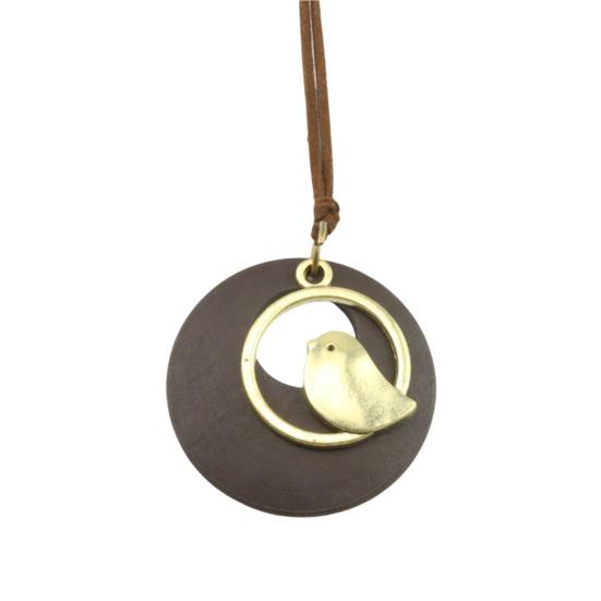 Ожерелье-подвеска, длинная винтажная декоративная двухслойная одежда, соответствующая деревянной цепочке для свитера, в этническом стиле