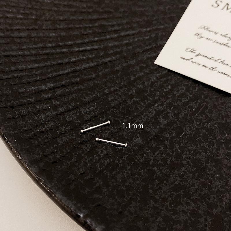 Серебряные серьги-пусеты для пирсинга ушей женские новые простые серьги-палочки популярные серьги-гвоздики для козелка