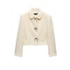 Autumn and Winter New Women clothes Graceful Bow Button Decoration Long sleeve Lapel Texture Outerwear 8711123