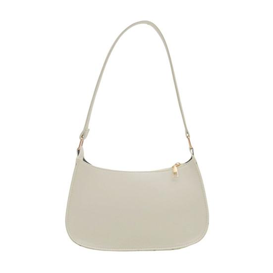 Women Retro Shoulder Bag Faux Leather Underarm Bag Purse Classic Tote Handbag with Zipper Closure for Street Party Work