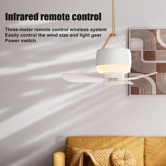 Портативный потолочный вентилятор Mini 5V USB подвесные вентиляторы для палаток со светодиодной подсветкой