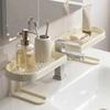 Dual-grid Faucet Storage Shelf U-shaped Kitchen Organizer Rack Bathroom Counter Organizer  Bathroom