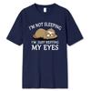 Sloth:I'M Not Sleeping I'M Just Resting My Eyes Tshirts Fashion Breathable T Shirts Loose Cotton Tee Clothing Brand T-Shirt
