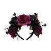 Gothic Artificial Flower Headband Realistic Costume Floral Head Wear  Halloween Party
