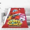 Мягкие теплые одеяла Мальчик Девочка Декоративные Мультфильм Super Wings Постельное белье Пледы Фланелевое покрывало Для дивана Кресла Забавный чехол для дивана-кровати