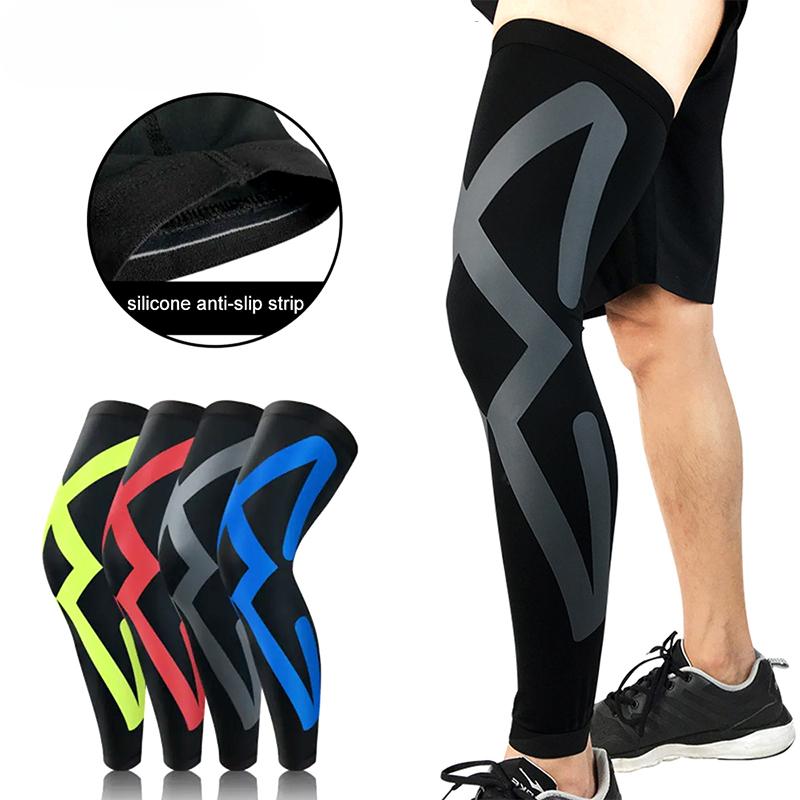 1Pcs Compression Leg Sleeves, Leg Knee Long Sleeves Knee Support for Football Baseball Running Cycling Fitness