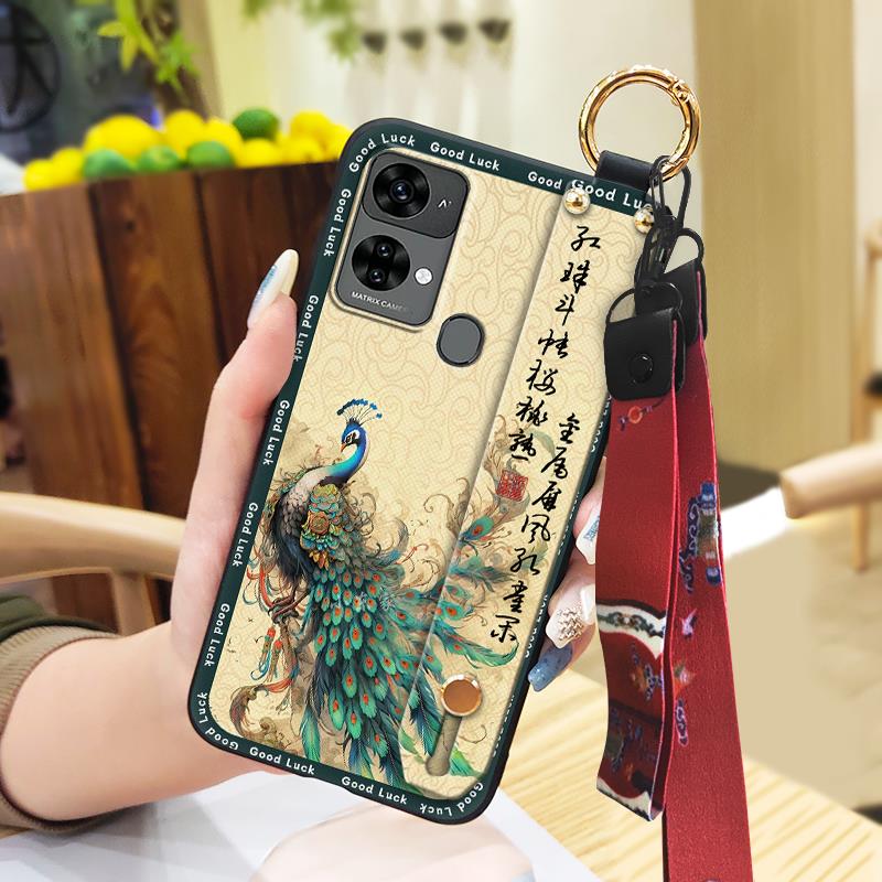 Водонепроницаемый Модный Чехол для Телефона Для Oukitel C33 Защитный Нарукавник для Пожилой Дамы в Китайском Стиле Прочный Ремешок-Кольцо на Запястье