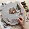 DIY Christmas Ornaments Making Cross Stitch Kit, Winter Holiday Embroidery Xmas Handcraft Kits Tree Craft Kit for Adults, Home Decor Creative
