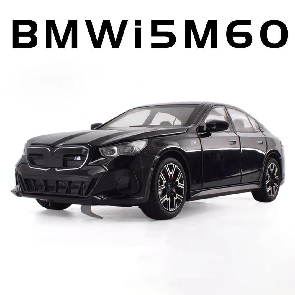 1/24 BMW I5 M60 литая модель из сплава роскошная игрушечная машинка со звуком и светом детская рождественская игрушка в подарок