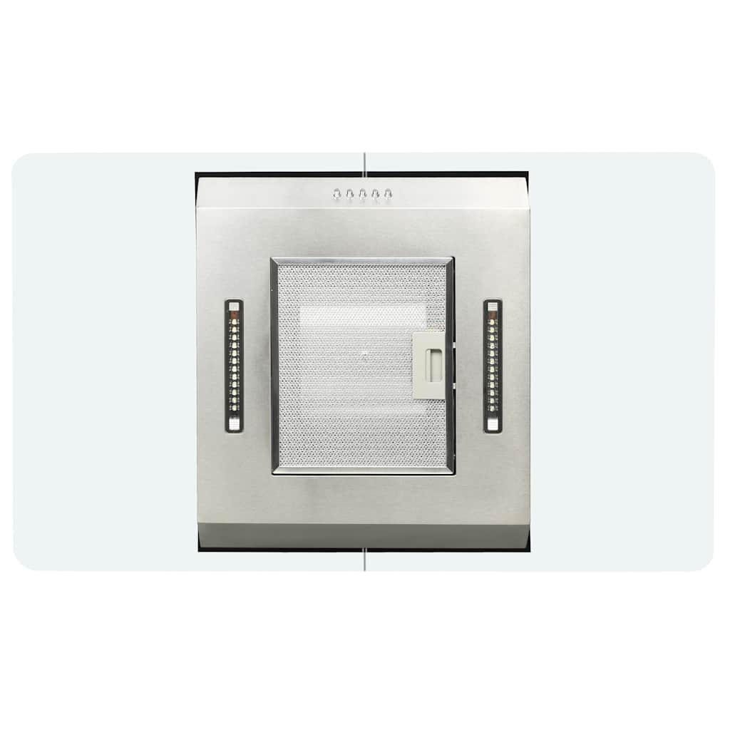 Island Range Hood 90 cm Stainless Steel 756 m³ h LED