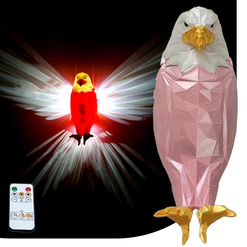 Пульт дистанционного управления, зарядка, 3D-лампа Eagle, настенный светильник, проектор в форме орла, современная творческая атмосфера, лампа, 3D-принт, животное