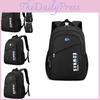 Letter Printed Simple Backpack With Large Capacity For Men Business Computer Bag