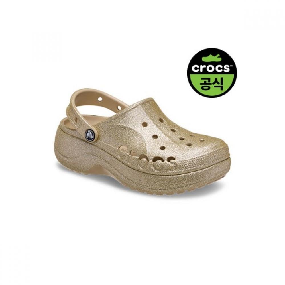 Crocs CrocS Official Women S Baya Platform Glitter Clog Chai 25Swcl208459 