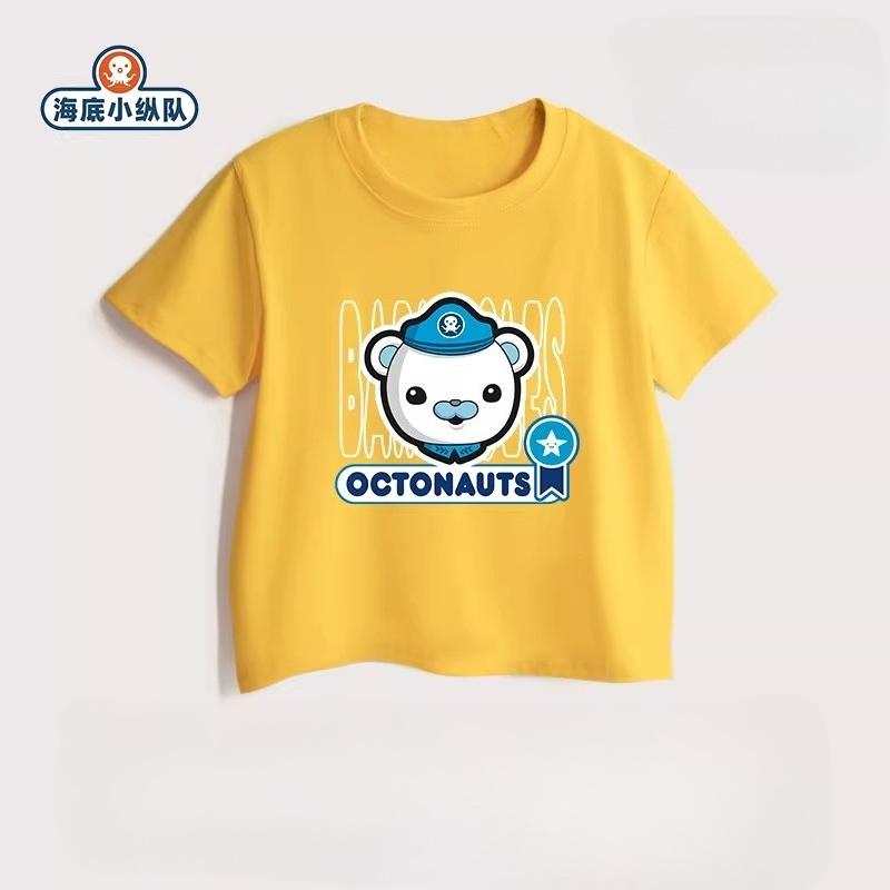 Детская футболка Potdemiel Octonauts 100% хлопок, Новый летний стиль, Для мальчиков и девочек, Повседневная, Удобная, Дышащая детская футболка