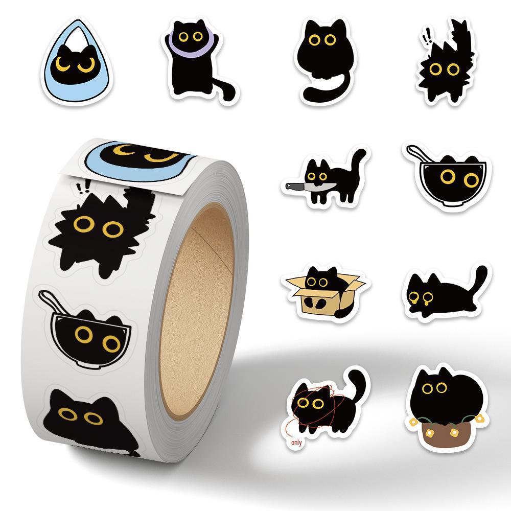 Cartoon Holiday Gift Sealing Stickers - 500 Self-Adhesive Journal Stickers per Roll