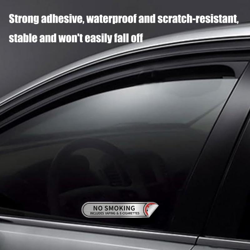 20 шт. Автомобильные предупреждающие наклейки Знак «Не курить» Предупреждающая маркировка Высокая видимость ПВХ наклейки для помещений и улицы